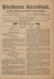 Pleschener Kreisblatt: Amtliches Publicationsblatt fuer den Kreis Pleschen 1901.01.23 Jg.49 Nr7