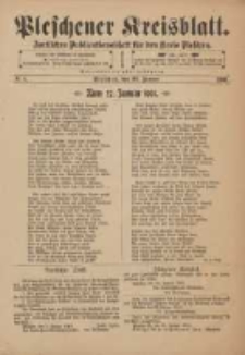 Pleschener Kreisblatt: Amtliches Publicationsblatt für den Kreis Pleschen 1901.01.26 Jg.49 Nr8