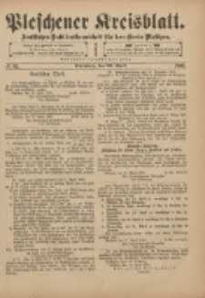 Pleschener Kreisblatt: Amtliches Publicationsblatt für den Kreis Pleschen 1901.04.20 Jg.49 Nr32