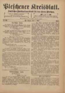 Pleschener Kreisblatt: Amtliches Publicationsblatt für den Kreis Pleschen 1901.05 .04 Jg.49 Nr36