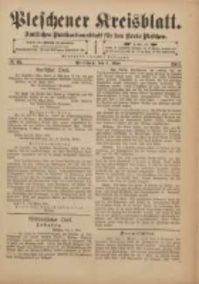 Pleschener Kreisblatt: Amtliches Publicationsblatt für den Kreis Pleschen 1901.05 .04 Jg.49 Nr36