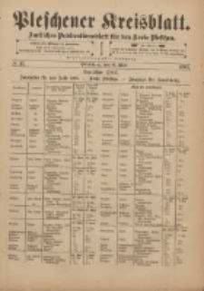 Pleschener Kreisblatt: Amtliches Publicationsblatt für den Kreis Pleschen 1901.05.08 Jg.49 Nr37