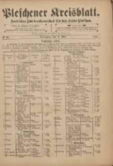 Pleschener Kreisblatt: Amtliches Publicationsblatt für den Kreis Pleschen 1901.05.11 Jg.49 Nr38