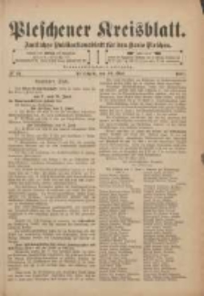 Pleschener Kreisblatt: Amtliches Publicationsblatt für den Kreis Pleschen 1901.05.22 Jg.49 Nr41