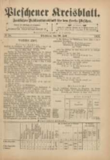 Pleschener Kreisblatt: Amtliches Publicationsblatt für den Kreis Pleschen 1901.07.20 Jg.49 Nr58