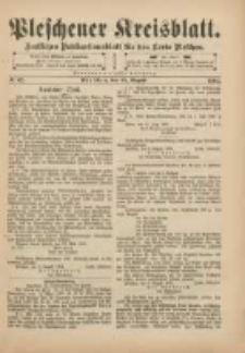 Pleschener Kreisblatt: Amtliches Publicationsblatt für den Kreis Pleschen 1901.08.14 Jg.49 Nr65