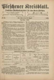 Pleschener Kreisblatt: Amtliches Publicationsblatt für den Kreis Pleschen 1901.08.17 Jg.49 Nr66