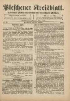 Pleschener Kreisblatt: Amtliches Publicationsblatt für den Kreis Pleschen 1901.08.21 Jg.49 Nr67