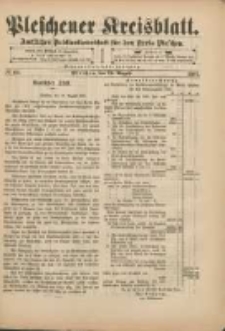 Pleschener Kreisblatt: Amtliches Publicationsblatt für den Kreis Pleschen 1901.08.24 Jg.49 Nr68