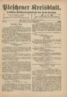 Pleschener Kreisblatt: Amtliches Publicationsblatt für den Kreis Pleschen 1901.09.04 Jg.49 Nr71