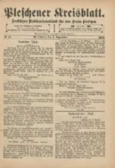 Pleschener Kreisblatt: Amtliches Publicationsblatt für den Kreis Pleschen 1901.09.04 Jg.49 Nr71