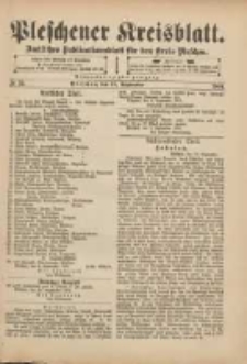 Pleschener Kreisblatt: Amtliches Publicationsblatt f&uuml;r den Kreis Pleschen 1901.09.11 Jg.49 Nr73