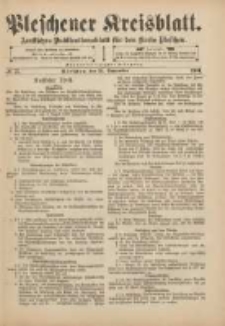Pleschener Kreisblatt: Amtliches Publicationsblatt für den Kreis Pleschen 1901.09.25 Jg.49 Nr77
