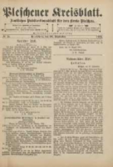 Pleschener Kreisblatt: Amtliches Publicationsblatt für den Kreis Pleschen 1901.09.28 Jg.49 Nr78