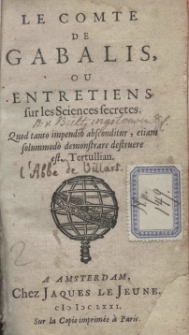 Le comte de Gabalis, ou entretiens sur les Sciences secretes