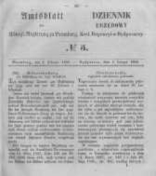 Amtsblatt der K&ouml;niglichen Preussischen Regierung zu Bromberg. 1856.02.01 No.5