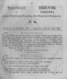 Amtsblatt der K&ouml;niglichen Preussischen Regierung zu Bromberg. 1856.02.22 No.8