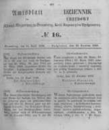 Amtsblatt der K&ouml;niglichen Preussischen Regierung zu Bromberg. 1856.04.18 No.16