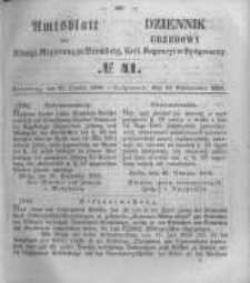 Amtsblatt der K&ouml;niglichen Preussischen Regierung zu Bromberg. 1856.10.10 No.41