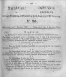 Amtsblatt der K&ouml;niglichen Preussischen Regierung zu Bromberg. 1856.11.07 No.45