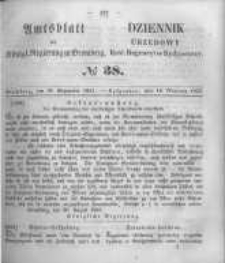 Amtsblatt der K&ouml;niglichen Preussischen Regierung zu Bromberg. 1857.09.18 No.38