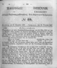 Amtsblatt der Königlichen Preussischen Regierung zu Bromberg. 1857.09.25 No.39