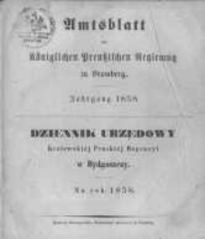 Amtsblatt der K&ouml;niglichen Preussischen Regierung zu Bromberg. 1858.01.01 No.1