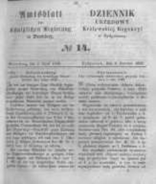 Amtsblatt der K&ouml;niglichen Preussischen Regierung zu Bromberg. 1858.04.02 No.14