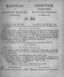 Amtsblatt der Königlichen Preussischen Regierung zu Bromberg. 1858.05.28 No.22