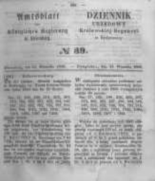 Amtsblatt der Königlichen Preussischen Regierung zu Bromberg. 1858.09.24 No.39