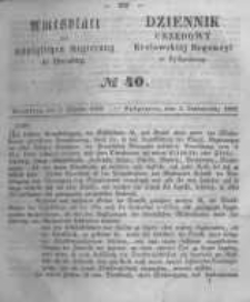 Amtsblatt der Königlichen Preussischen Regierung zu Bromberg. 1858.10.01 No.40