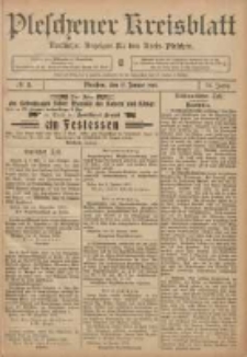 Pleschener Kreisblatt: Amtlicher Anzeiger für den Kreis Pleschen 1906.01.17 Jg.54 Nr5