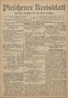 Pleschener Kreisblatt: Amtlicher Anzeiger für den Kreis Pleschen 1906.01.27 Jg.54 Nr8