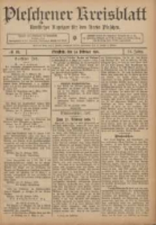 Pleschener Kreisblatt: Amtlicher Anzeiger für den Kreis Pleschen 1906.02.24 Jg.54 Nr16