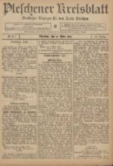 Pleschener Kreisblatt: Amtlicher Anzeiger für den Kreis Pleschen 1906.03.14 Jg.54 Nr21