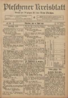 Pleschener Kreisblatt: Amtlicher Anzeiger für den Kreis Pleschen 1906.04.28 Jg.54 Nr34