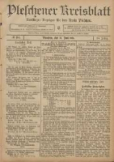 Pleschener Kreisblatt: Amtlicher Anzeiger für den Kreis Pleschen 1906.06.23 Jg.54 Nr50