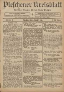 Pleschener Kreisblatt: Amtlicher Anzeiger für den Kreis Pleschen 1906.10.06 Jg.54 Nr80