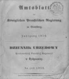 Amtsblatt der Königlichen Preussischen Regierung zu Bromberg. 1859.01.07 No.1