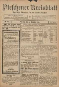 Pleschener Kreisblatt: Amtlicher Anzeiger für den Kreis Pleschen 1906.12.22 Jg.54 Nr102