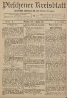 Pleschener Kreisblatt: Amtlicher Anzeiger f&uuml;r den Kreis Pleschen 1907.01.05 Jg.55 Nr2
