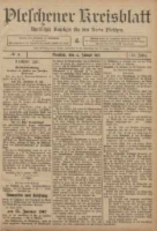 Pleschener Kreisblatt: Amtlicher Anzeiger für den Kreis Pleschen 1907.01.12 Jg.55 Nr4