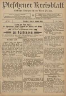 Pleschener Kreisblatt: Amtlicher Anzeiger für den Kreis Pleschen 1907.01.16 Jg.55 Nr5