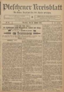 Pleschener Kreisblatt: Amtlicher Anzeiger f&uuml;r den Kreis Pleschen 1907.01.19 Jg.55 Nr6