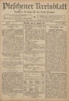 Pleschener Kreisblatt: Amtlicher Anzeiger für den Kreis Pleschen 1907.01.30 Jg.55 Nr9
