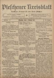 Pleschener Kreisblatt: Amtlicher Anzeiger f&uuml;r den Kreis Pleschen 1907.02.06 Jg.55 Nr11