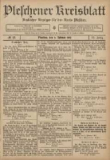 Pleschener Kreisblatt: Amtlicher Anzeiger f&uuml;r den Kreis Pleschen 1907.02.06 Jg.55 Nr12
