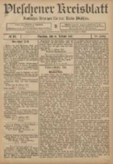 Pleschener Kreisblatt: Amtlicher Anzeiger für den Kreis Pleschen 1907.02.16 Jg.55 Nr14