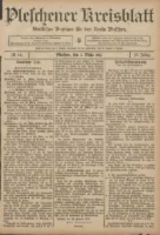 Pleschener Kreisblatt: Amtlicher Anzeiger f&uuml;r den Kreis Pleschen 1907.03.02 Jg.55 Nr18