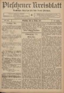 Pleschener Kreisblatt: Amtlicher Anzeiger für den Kreis Pleschen 1907.03.23 Jg.55 Nr24